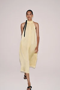 ZW COLLECTION SATIN EFFECT HALTER DRESS