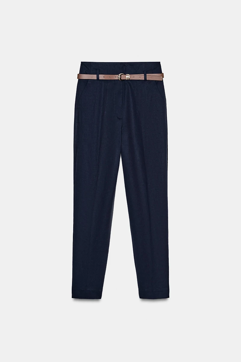 PANTALON TAILLE HAUTE ET CEINTURE
