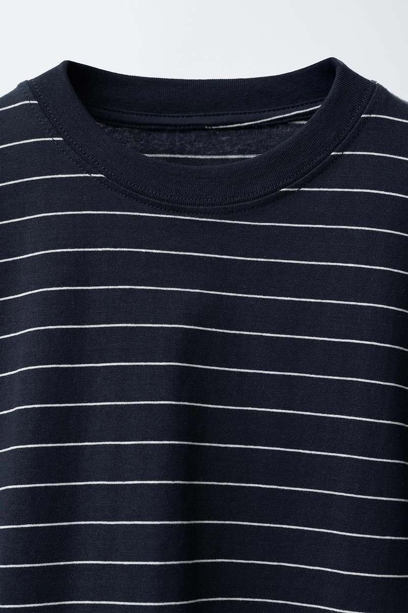 THREE-PACK OF PLAIN AND STRIPED T-SHIRTS