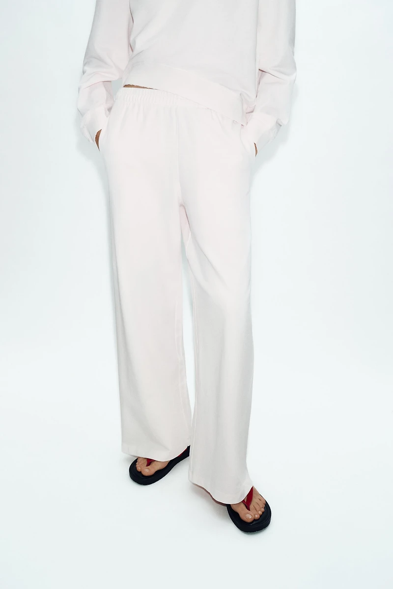 PANTALON LARGE EFFET DÉLAVÉ