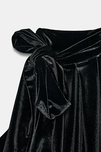 VELVET BOW BALLOON TOP