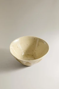 EARTHENWARE BOWL WITH OVALS