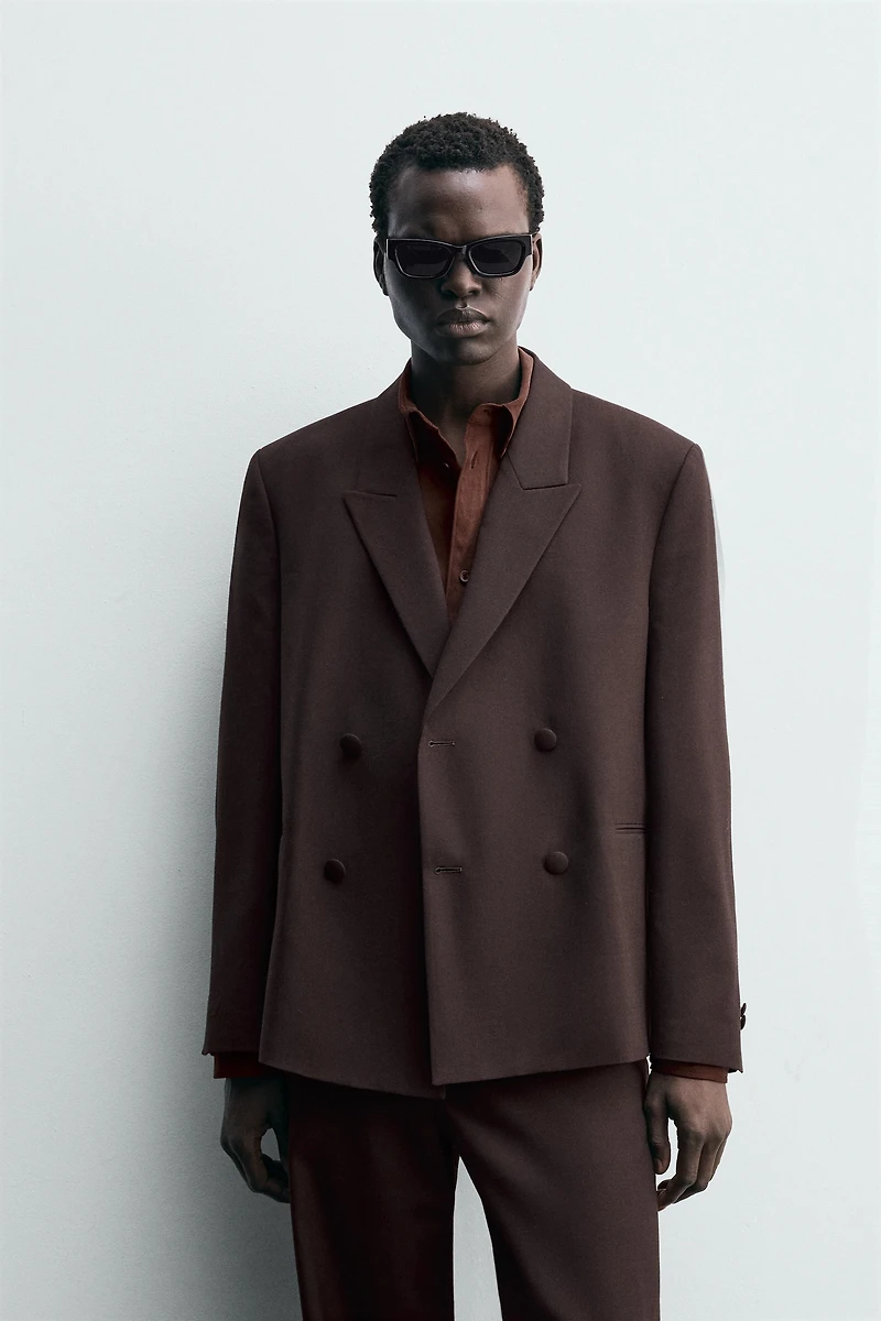 DOUBLE BREASTED BLAZER WITH WOOL