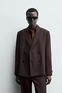 DOUBLE BREASTED BLAZER WITH WOOL