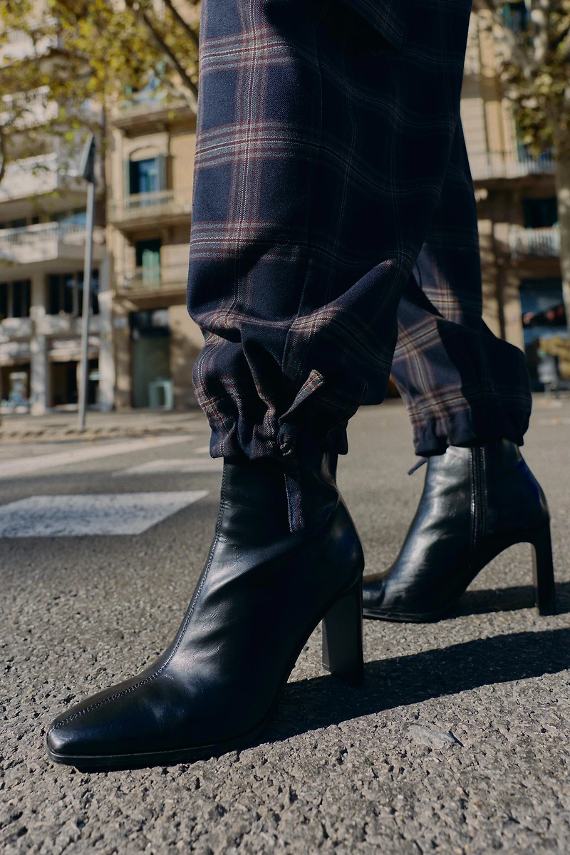 CHECK CARGO BALLOON PANTS