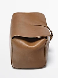 Nappa leather travel toiletry bag