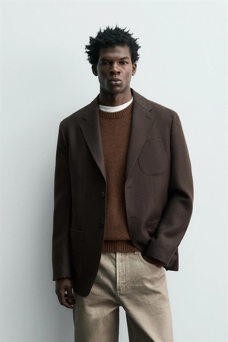 BLAZER EN FLANELLE 100 % LAINE