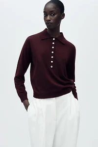 PLAIN KNIT POLO SHIRT