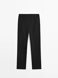 Technical cotton blend trousers