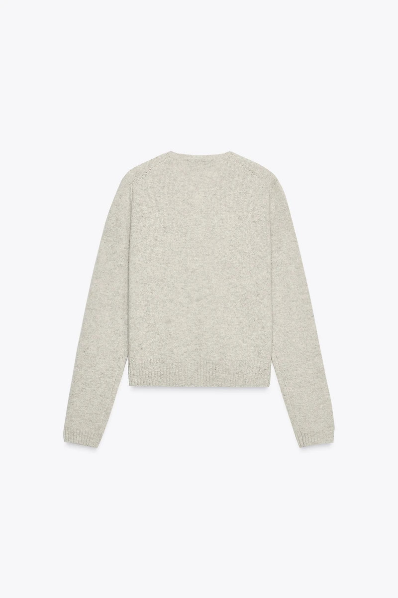 BASIC 100% WOOL KNIT JACKET