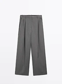 Pantalon à rayures tennis 100 % laine