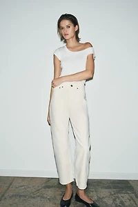ZW COLLECTION TAPERED MID-RISE JEANS