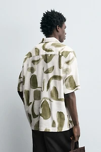 PRINTED VISCOSE - LINEN SHIRT