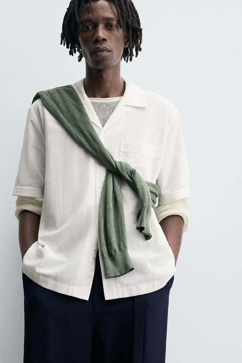 RELAXED FIT TEXTURED SHIRT