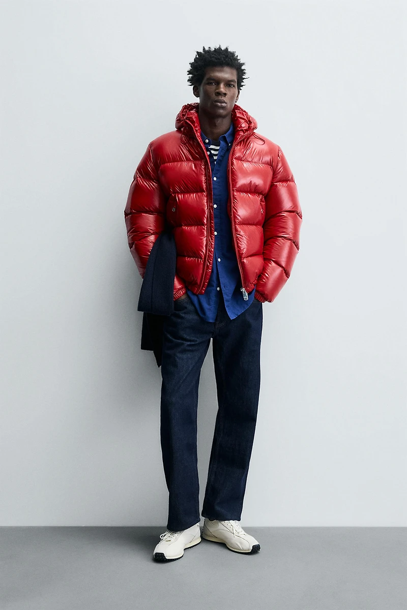 100% FEATHER WATER REPELLENT PUFFER JACKET