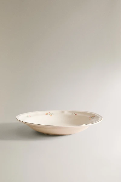 ASSIETTE CREUSE PORCELAINE FLORALE