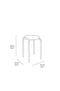 LACQUERED METAL STOOL