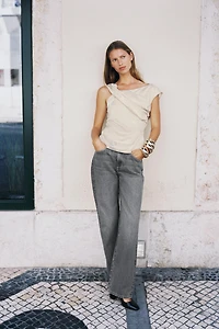 JACQUARD ASYMMETRIC TOP