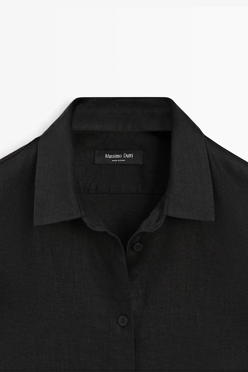 Flowing 100% linen shirt