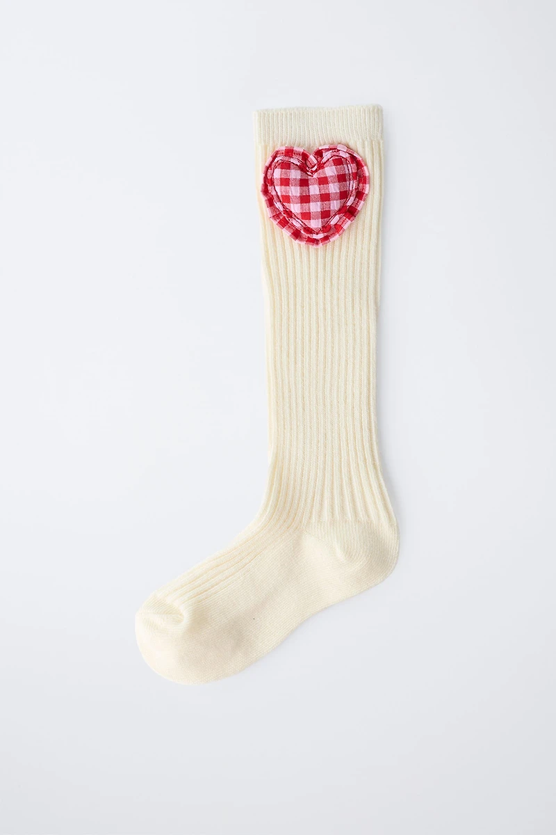 GINGHAM HEART SOCKS
