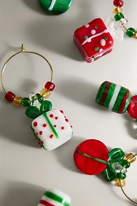 SET OF CHRISTMAS GIFT GLASS CHARMS (SET OF 6)