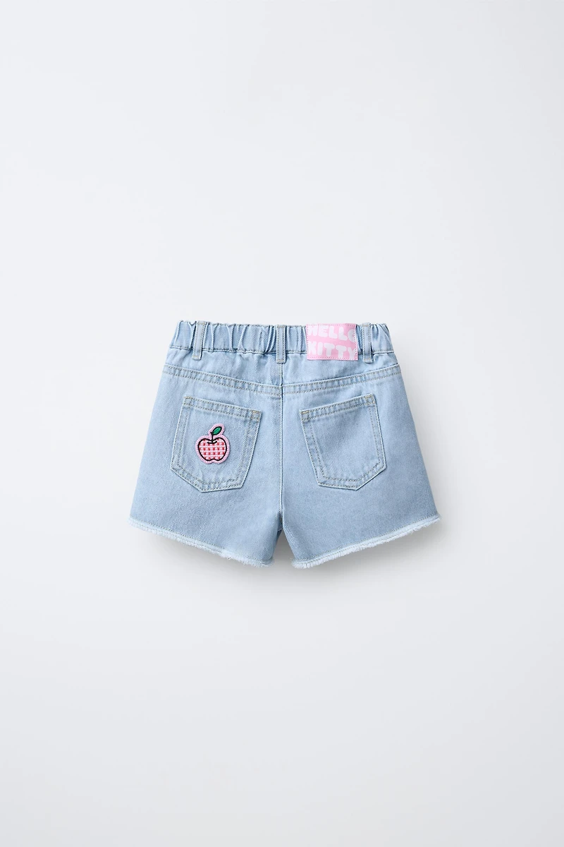 JUPE-SHORT EN DENIM HELLO KITTY © SANRIO