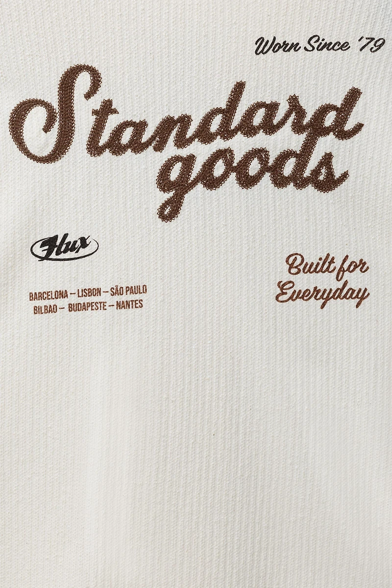 TEXTURED TEXT SHIRT