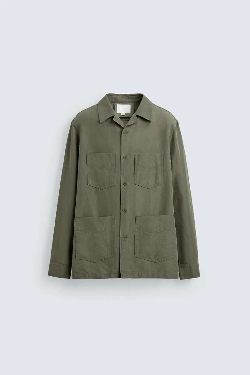 SURCHEMISE RELAXED FIT AVEC LIN