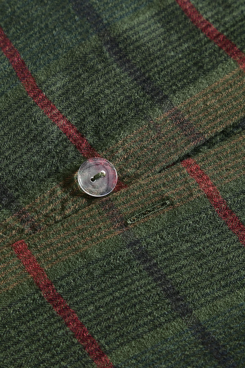 HOUSSE DE COUETTE COTON CARREAUX TARTAN NOËL