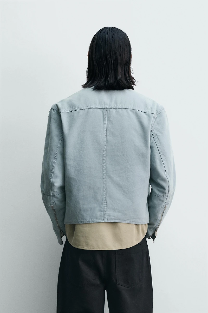 WASHED COTTON RELAXED FIT JACKET