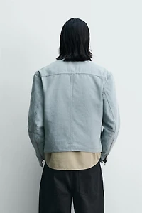 WASHED COTTON RELAXED FIT JACKET