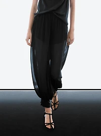 Sarouel trousers with button details