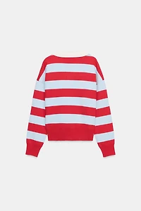 STRIPED KNIT POLO