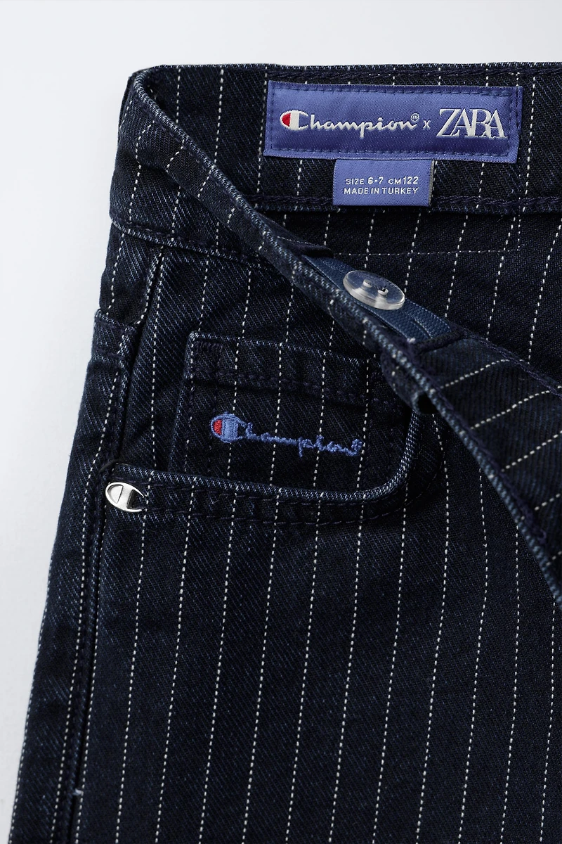 JEAN SKATER RAYURES CHAMPION ® X ZARA