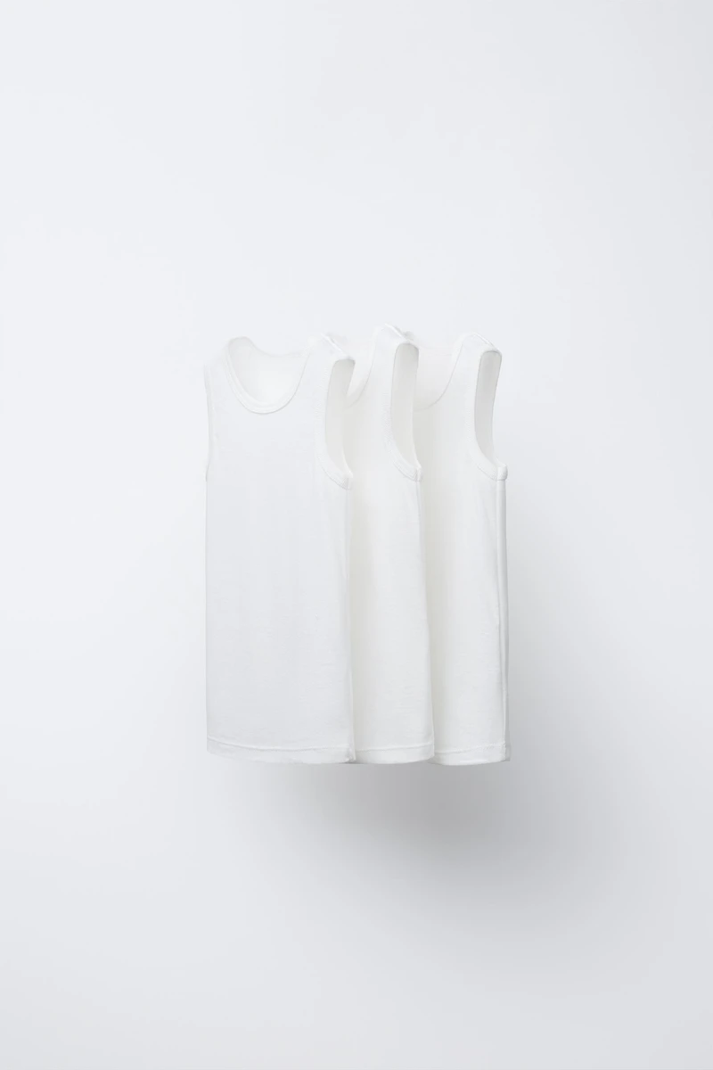 2-6 YEARS/ THREE-PACK OF BASIC SLEEVELESS T-SHIRTS