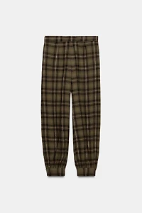 PLAID BALLOON PANTS