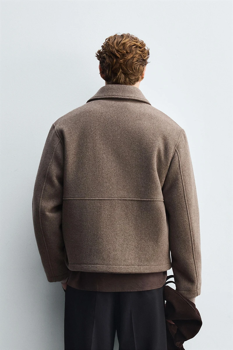 ZIPPERED TEXTURED JACKET