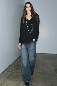 COMBINATION LACE T-SHIRT