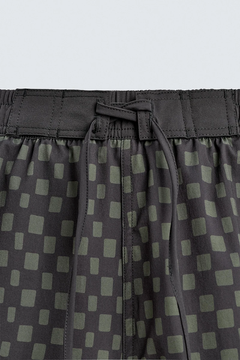 MAILLOT DE BAIN LONG À CARREAUX