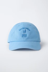 CASQUETTE EFFET DÉLAVÉ BRODÉE