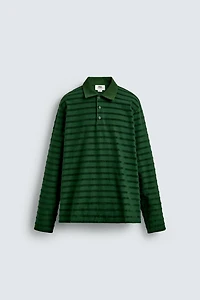 JACQUARD STRIPED TERRY POLO SHIRT