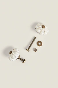 LOT DE POIGNÉES CÉRAMIQUE FLEUR (PACK 2)