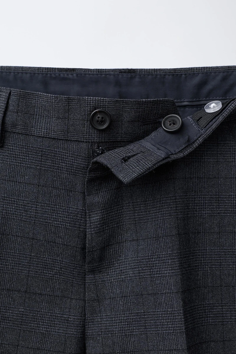 PANTALON DE COSTUME À CARREAUX