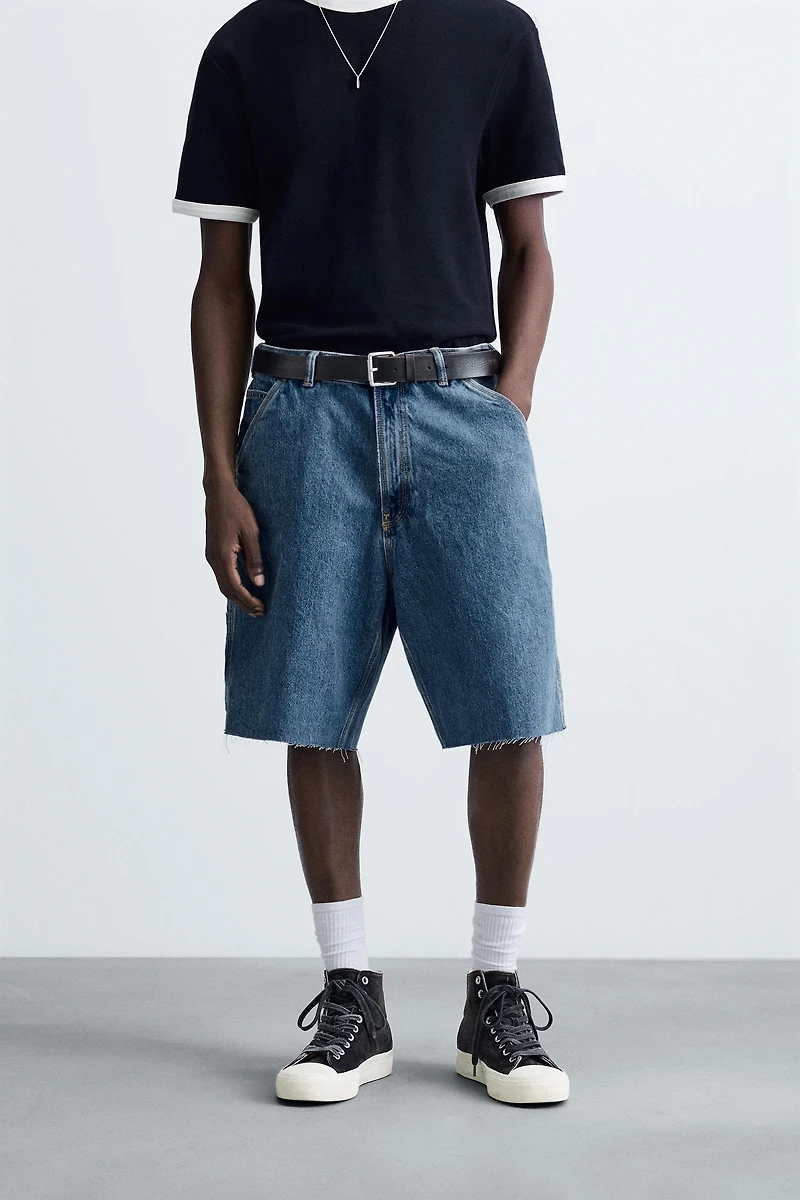 CARPENTER POCKET DENIM BERMUDA SHORTS