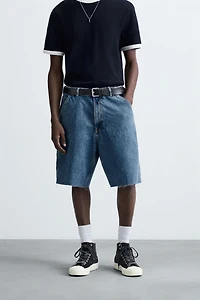 CARPENTER POCKET DENIM BERMUDA SHORTS