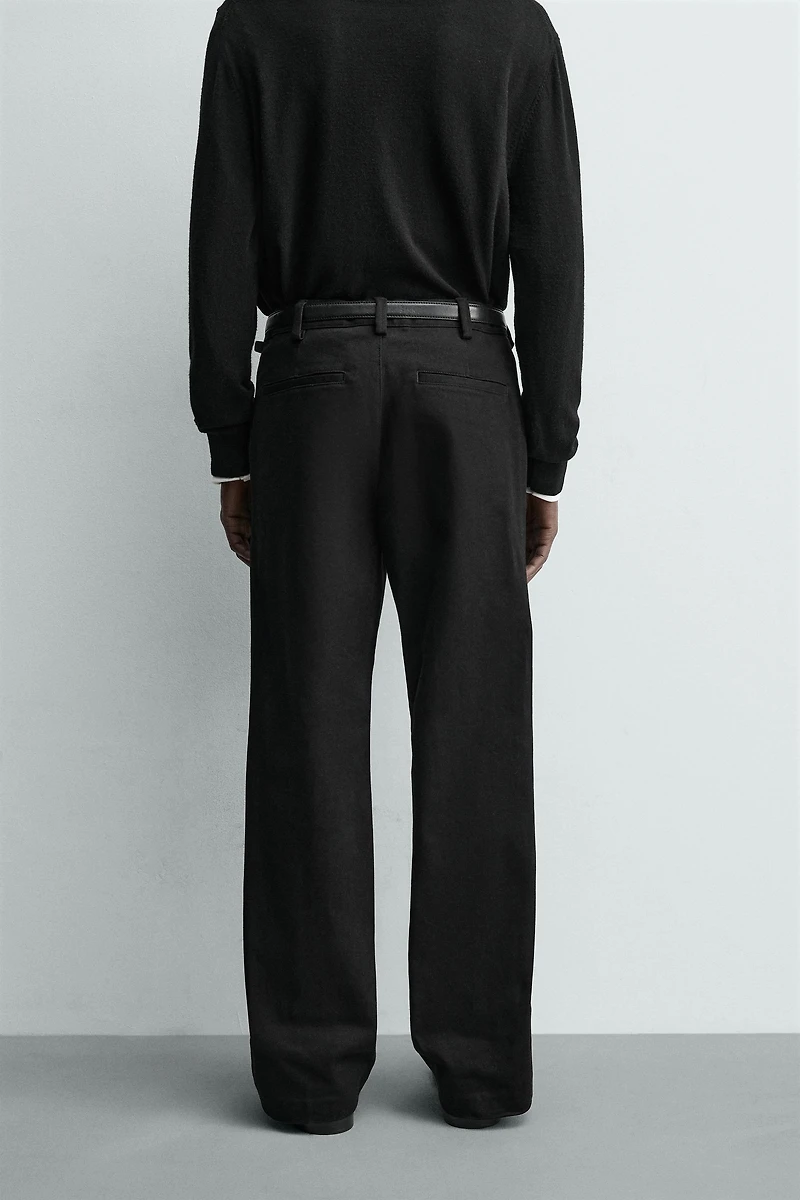 FLARE FIT TWILL PANTS