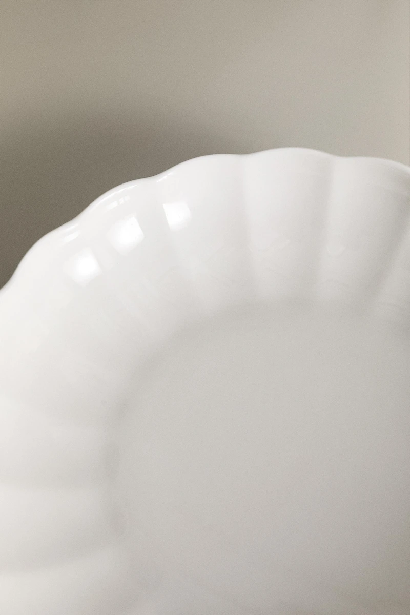 ASSIETTE CREUSE PORCELAINE ONDES