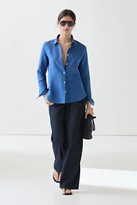 Flowing 100% linen shirt