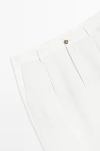 100% linen pants with dart detail