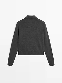 Cardigan avec poches en laine mélangée